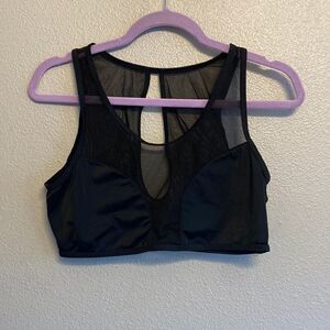 LA Hearts - black mesh bra- size large